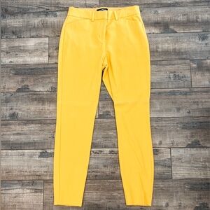 Express - Skinny Midrise Stretch Slack/Dress Pant - Yellow - Size 0Short